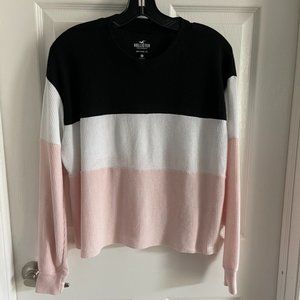 Hollister Waffle Print Boyfriend Tee Top Size XS